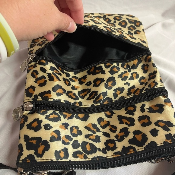 Brown and Black Triple-Zipper Crossbody Bag - Picture 6 of 7